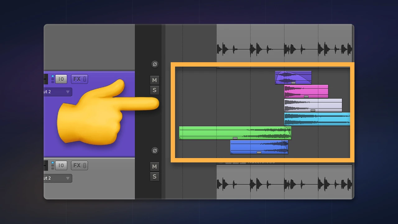Layer sounds in one track in REAPER